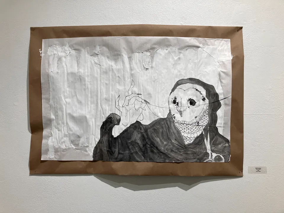 Fate is a Bird (2025) — ink on paper