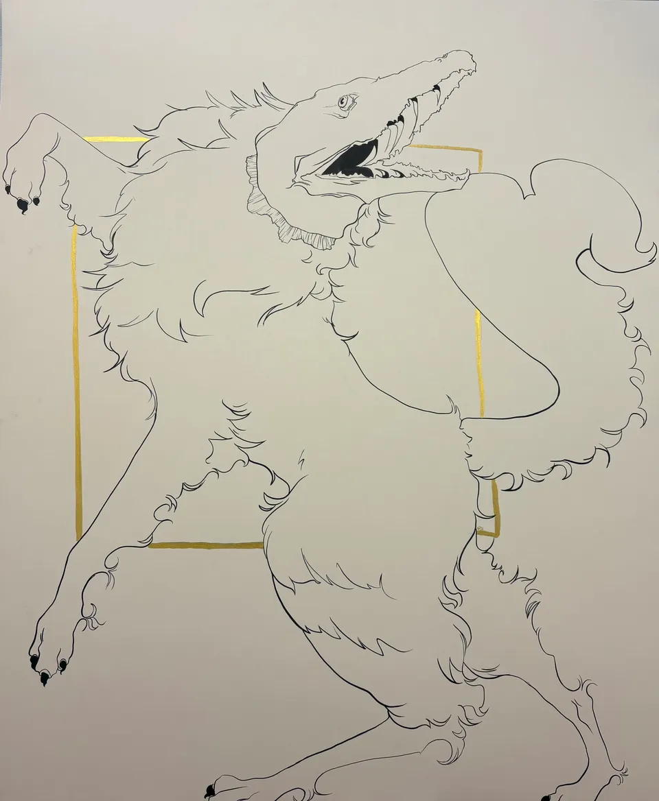 Fight (2025) — ink on paper