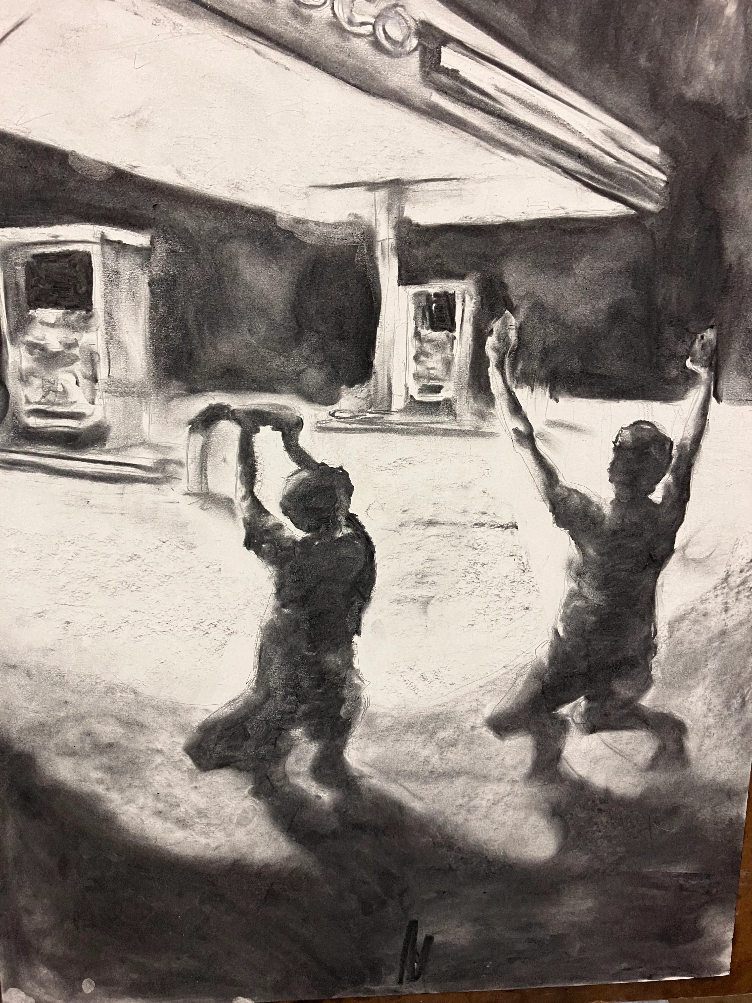 <em>Summer Haze p.1</em> (2023)<br>Charcoal on paper