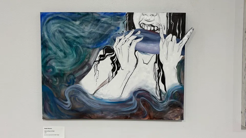 How to Prove it's Real (2025) — oil and ink on canvas and clay