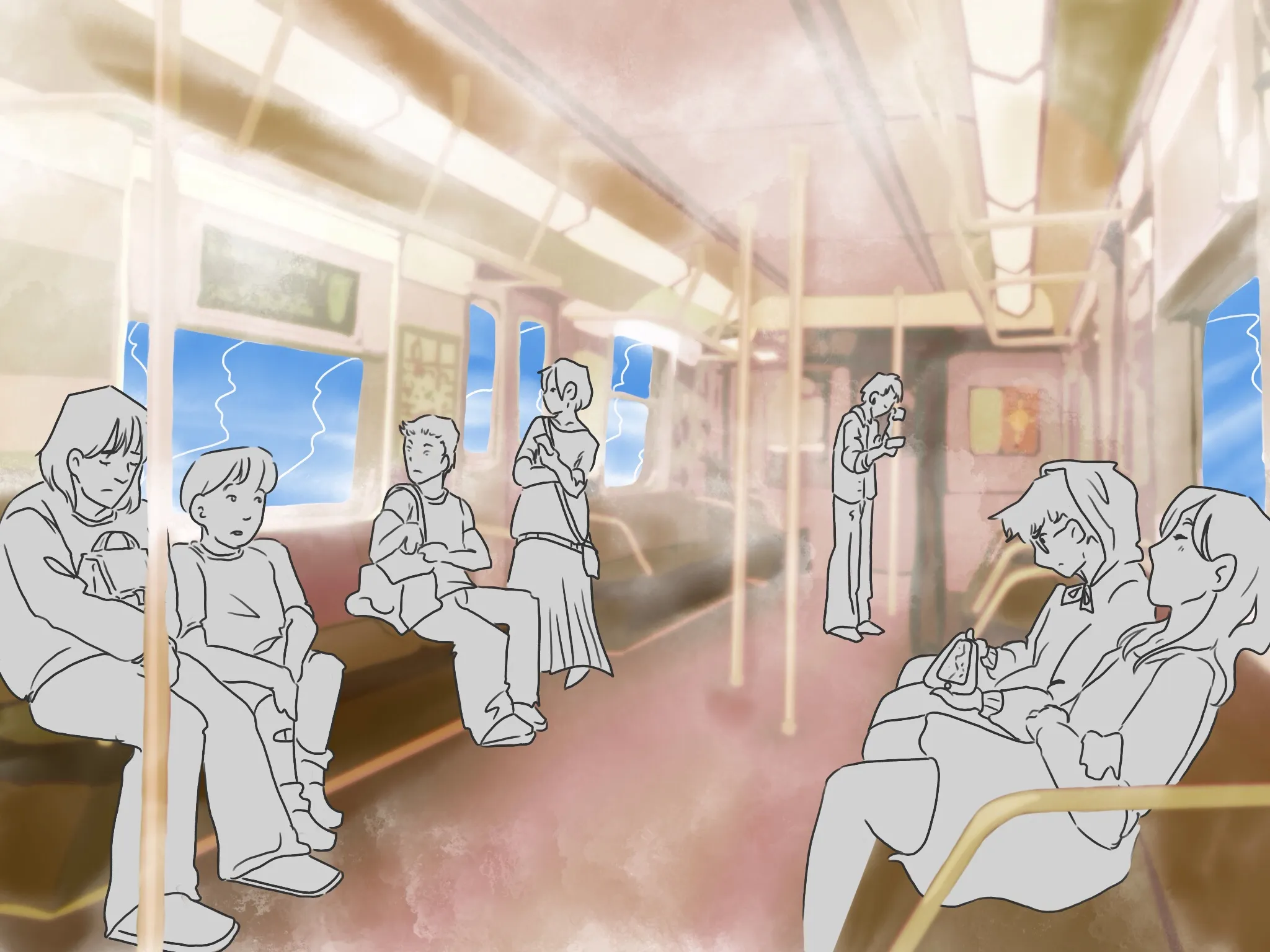 Still from <em>The Morning Commute</em> (2025)<br>Animation