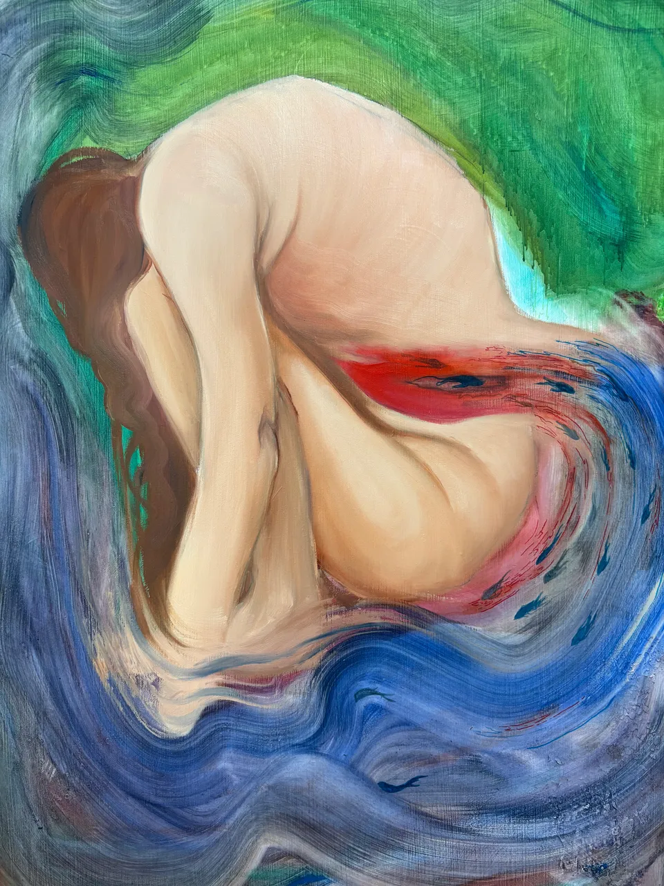 Reflecting Inward (2025) — oil on wood